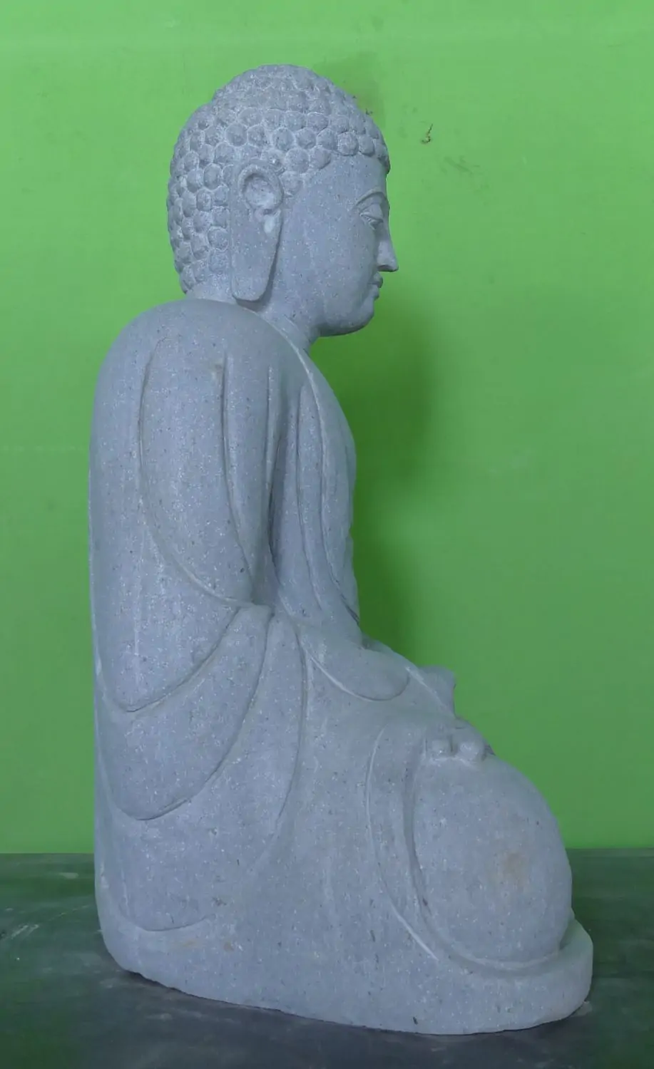  Product image 6 of the product “Seated Japanese Buddha made of Riverstone in Dhyana position - gesture of meditation, H. 78cm ”